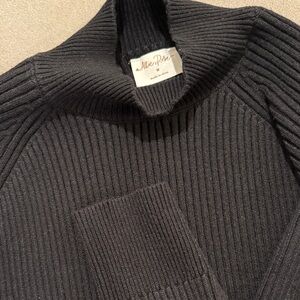 Allie Rose Black Ribbed  Sweater